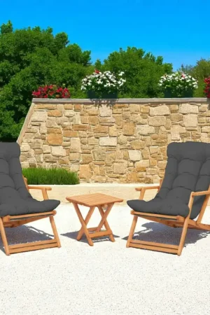 Salon jardin détente gris - 2 assises confort SORA Promotion Saisonnière