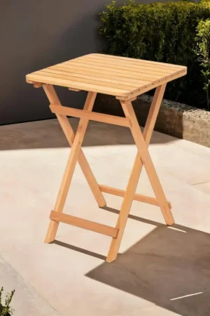 Produit De Marque Petite table de jardin pliante en bois 50 cm SORA