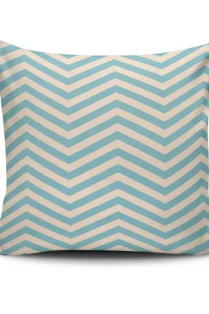 Coussin bleu motif graphique IZMIR Meilleure Vente