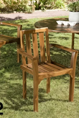 Achat Immédiat Fauteuil de jardin en teck huilé (lot de 2) MACAO
