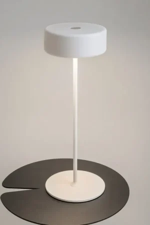 Commander Maintenant Lampe de table rechargeable blanche - style design ALMA