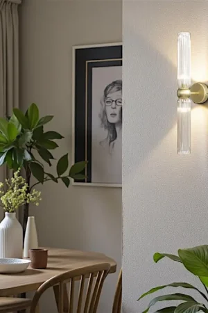 Applique rétro en verre ambré, forme sablier fin SOLANA Super Prix