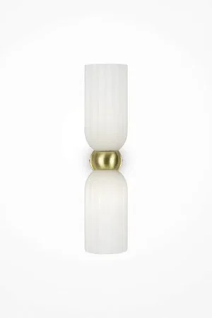Applique rétro en verre dépoli, forme sablier SOLANA Commander Vite