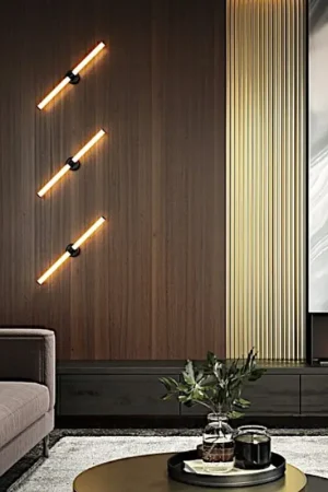 Applique moderne avec LED - tige noire et blanc DELMAR Réduction
