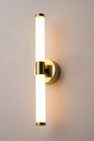 Applique moderne LED - tige dorée & blanc 35, 6 cm DELMAR Paiement Sécurisé
