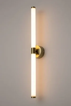Applique moderne avec LED - tige dorée & blanc DELMAR Expédition Rapide