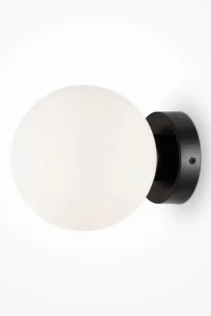 Applique globe verre dépoli - noir & blanc, 15 cm DELTONA Must-Have