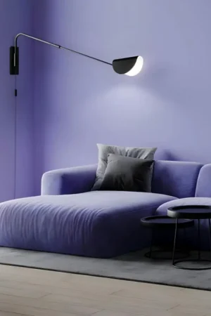 Quantité Limitée Applique murale noire – abat‑jour plié, bras orientable LENORE
