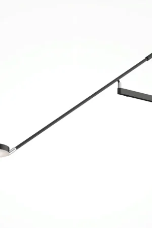 Applique murale articulée LED – 1 lampe disque noire OCALA Top Vente