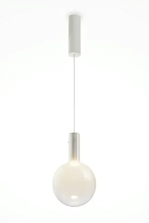 Achetez Aujourd'hui Suspension verre soufflé LED – globe blanc crémeux DELTONA
