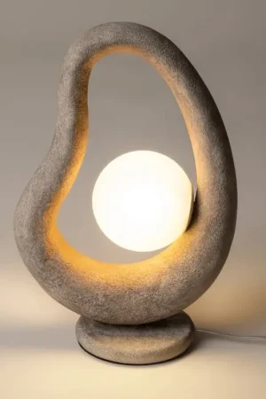 Lampe à poser grise effet béton – globe central LULING Achetez Aujourd'hui