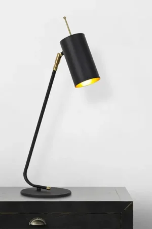 Prix Cassé Lampe de table noire, abat-jour orientable moderne chic SFAX