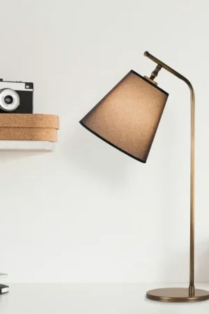 Lampe de chevet vintage, abat-jour marron orientable ZURICH Marque