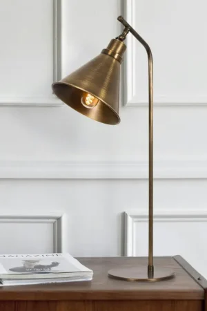 Soldes Lampe à poser vintage finition cuivrée, tête orientable SILE