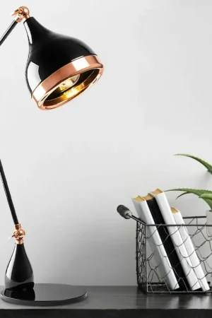 Commande En Gros Lampe articulée design noir & cuivre, style moderne chic SILE