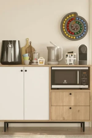 Prix Choc Meuble rangement cuisine 2 portes blanches 2 tiroirs JENA