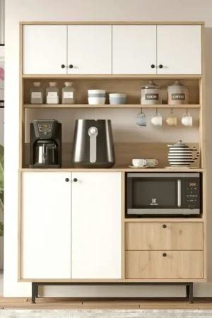 Vente Directe Buffet cuisine moderne niche micro-ondes L 120 cm JENA