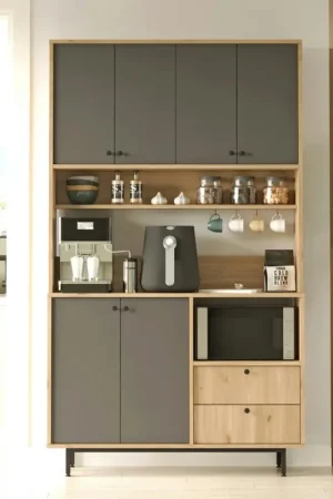 Affaire À Saisir Buffet cuisine niche micro-ondes décor gris H 205 cm JENA