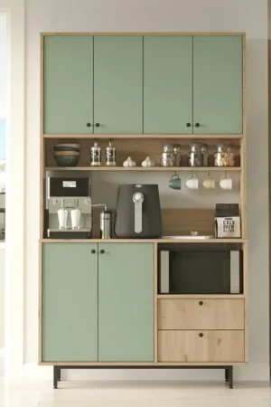 Buffet cuisine bohème niche micro-ondes H 205 cm JENA Commander Vite