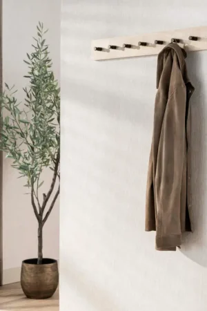Portemanteau mural effet travertin 8 crochets ASCOLI Vente Flash