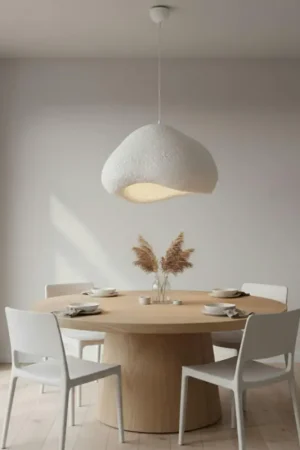 Acheter Direct Grande suspension blanche design organique 50 cm NOXIS