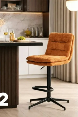 Chaise de bar rouille réglable en hauteur (x2) PALERME Paiement Sécurisé