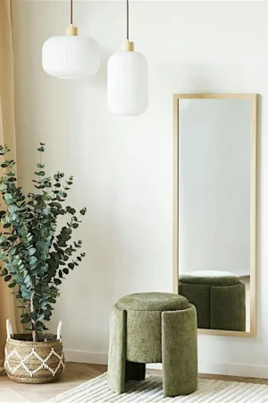 Usine Directe Pouf coffre vert design à structure enveloppante BERLIN
