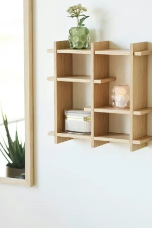 Etagère murale carrée design déstructuré 40 cm AMSTERDAM Vente Directe