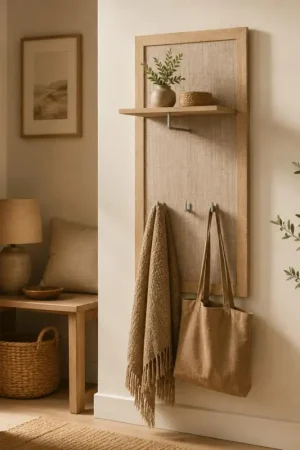 Seulement Aujourd'hui Portemanteau bohème 3 patères 1 étagère SONA