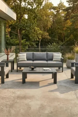 Commander Vite Salon de jardin 5 places complet en aluminium LIGO