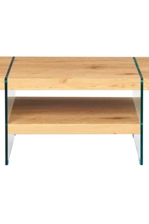 Prix Cassé Table basse Belinda - chêne sauvage/verre