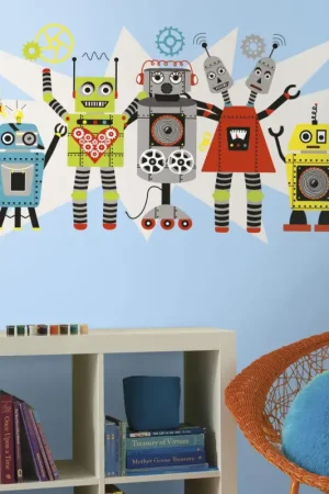 RoomMates stickers muraux - Waverly Robots Populaire