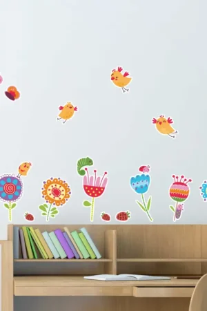 Stickers muraux Oiseaux et Fleurs Offre Du Jour