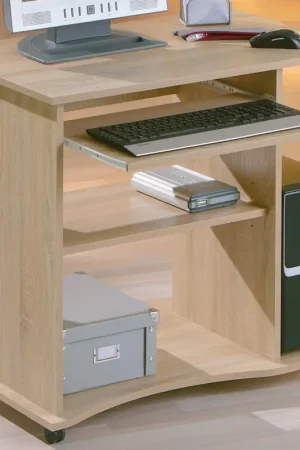 Achat Immédiat Bureau sur roulettes pour ordinateur Adda - chêne