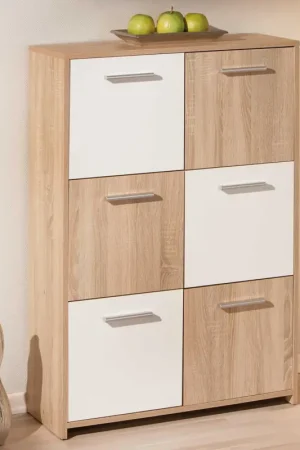 Armoire de rangement Nicolus 6 compartiments - chêne Must-Have
