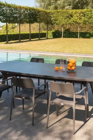 Chaise de jardin Pili Gescova - Aluminium mat et textileen anthracite Offre Du Jour