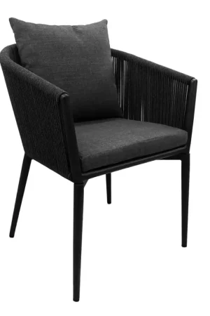 Offre Exclusive Chaise de jardin Juno Gescova - aluminium mat et olefin - gris foncé