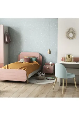 Acheter En Ligne Chambre d'enfant Janne: lit 90x200cm, chevet, armoire, bureau - rose/blanc