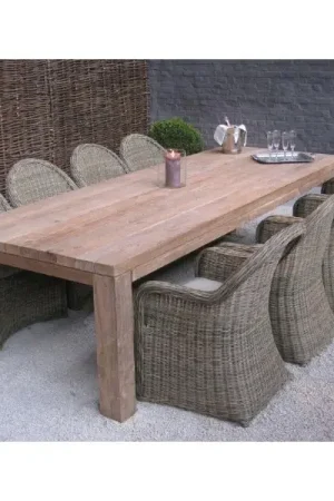 Meilleure Vente Table de jardin Darwin Gescova - Vieux teck brun - 250x100x78 cm