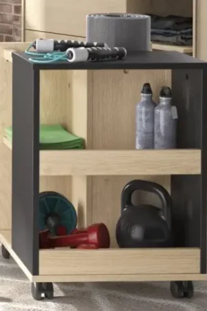 Chariot de rangement Duplex | 45 x 45 x 60 cm | Châtaignier-design Promotion