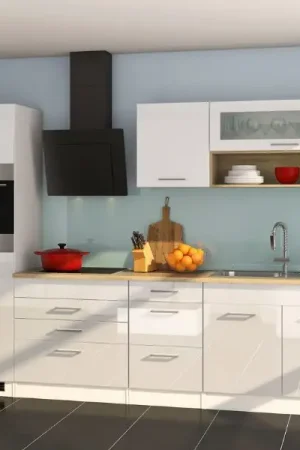 Acheter En Ligne Ensemble de cuisine Milan | Appareils non inclus | Blanc brillant
