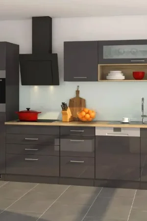 Ensemble de cuisine Milan | Appareils non inclus | Gris graphite Achat Immédiat