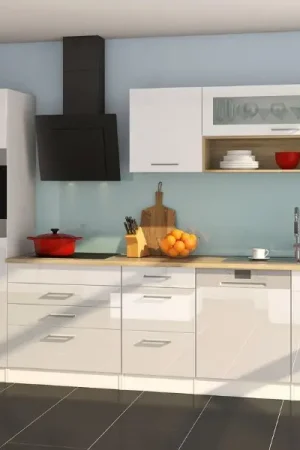 Marque Ensemble de cuisine Milan | Appareils non inclus | Blanc brillant