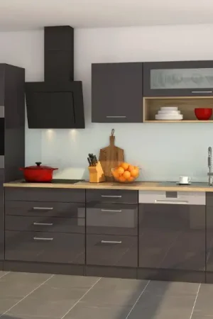 Prix Cassé Ensemble de cuisine Milan | Appareils non inclus | Gris graphite