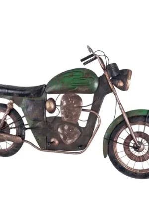 Porte-manteau moteur - 96x9x53 cm - Vert/métal Prix Cassé