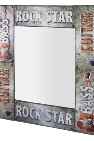 Miroir en métal avec cadre vintage - 64 x 3 x 74 cm Prix Choc