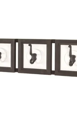 Achetez Aujourd'hui Panneau mural avec 3 patères | 58 x 9 x 18 cm | Marron
