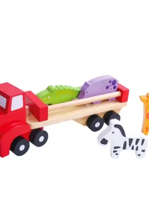 Camion en bois avec des animaux Prix Choc