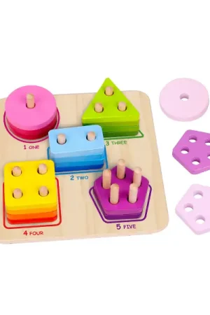 Trieur de blocs géométrique 5 pièces Bon Marché