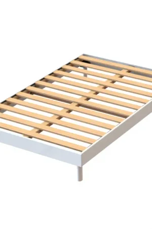 Achat Immédiat Cadre de lit Tibor 12 lattes 160x200 - blanc